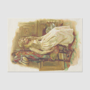 Papier Mousseline Blonde Girl in Curiosity Shop