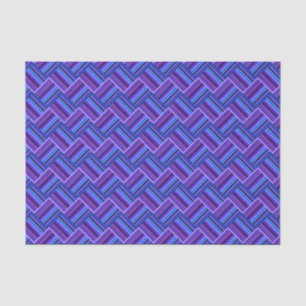 Papier Mousseline Blue and purple stripes weave