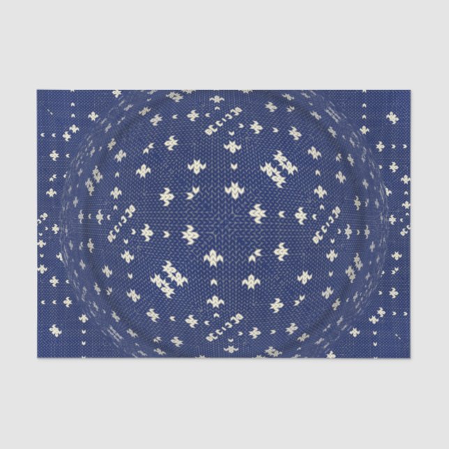 Papier Mousseline Blue Bandana Nordic Swedish (Recto)
