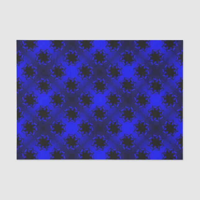 Papier Mousseline Blue Blue Gradient Star Bow (Recto)