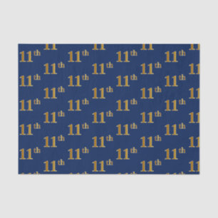 Papier Mousseline Blue, Faux Gold 11e (onzième) Event Tissue Paper