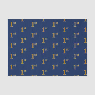 Papier Mousseline Blue, Faux Gold 1er (Premier) Tissu de l'événement