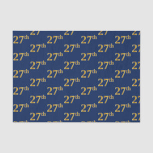 Papier Mousseline Blue, Faux Gold 27e (Vingt-Septième)