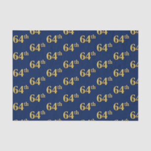 Papier Mousseline Blue, Faux Gold 64e (Soixante-quatrième)