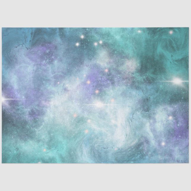 Papier Mousseline Blue Galaxy Series Design 7 Tissu Papier (Recto)