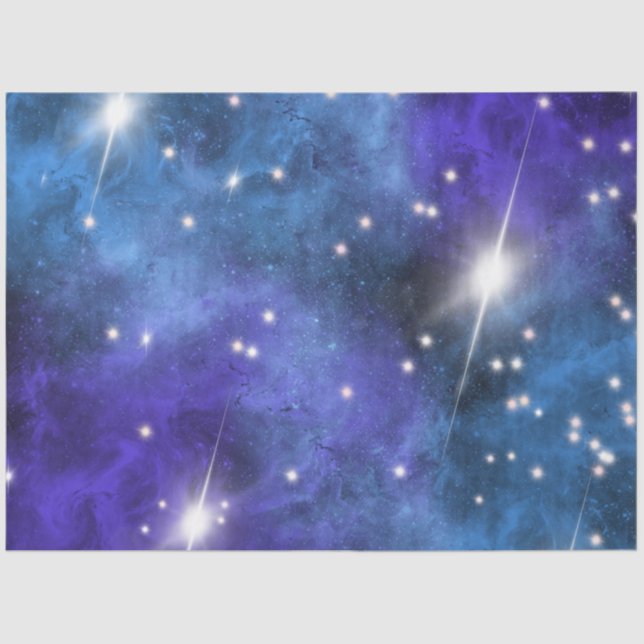 Papier Mousseline Blue Galaxy Series Design 9 Tissu Papier (Recto)