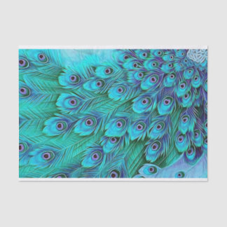 Papier Mousseline Blue Green Peacock Tissue Paper