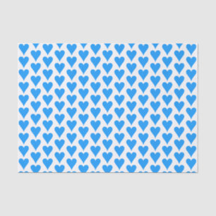 Papier Mousseline Blue Heart Love Imprimer Anniversaire Saint-Valent
