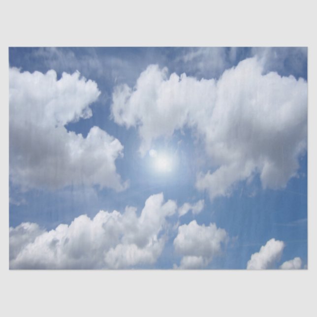 Papier Mousseline Blue Heaven Nuages + vos idées (Recto)