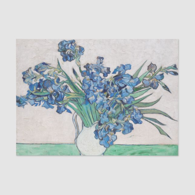 Papier Mousseline Blue Irises par Vincent Van Gogh Art (Recto)