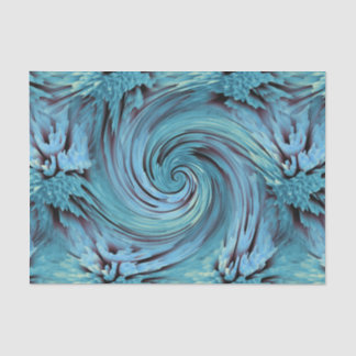 Papier Mousseline Blue Lily Pad Ocean Wave Girls Anniversaire