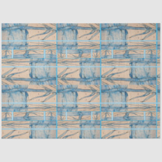 Papier Mousseline Blue palm tissue paper