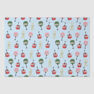 Papier Mousseline Blue Retro Ski Ascenseur Gondola Ski d'hiver