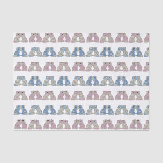 Papier Mousseline Blue Rose Staffordshire Chiens Ginger Jars Jar (Recto)