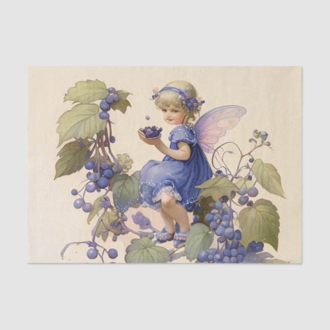 Papier Mousseline "Blueberry Fairy" victorienne dans un emballage de (Recto)
