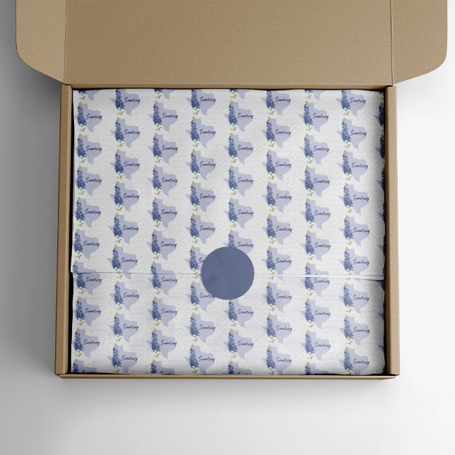 Papier Mousseline Bluebonnet personnalisé Texas (Créateur téléchargé)