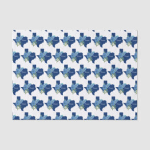Papier Mousseline Bluebonnets Texas Flowers Fleur sauvage Aquarelle