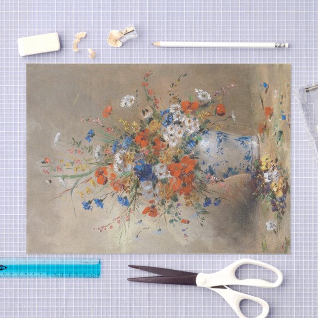 Papier Mousseline Blumenstillleben | Eugene Petit (Artisanat)