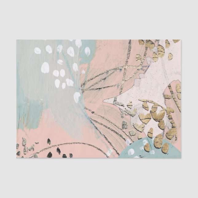 Papier Mousseline Blush & Gold I (Recto)