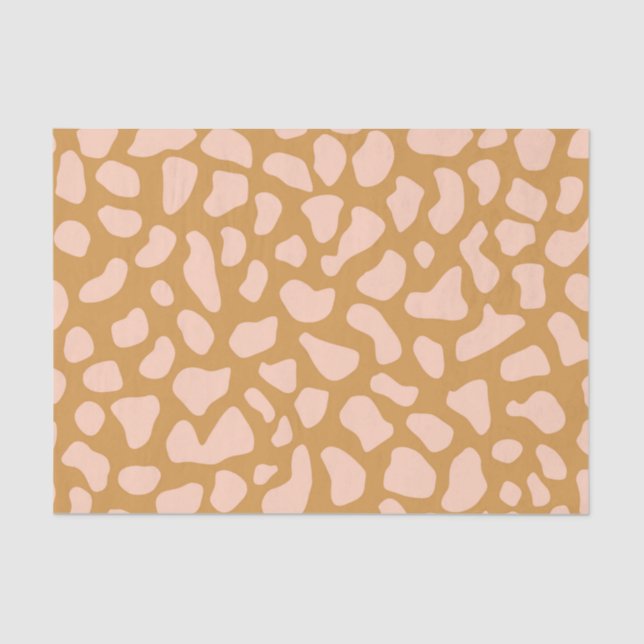 Papier Mousseline Blush Pink Cheetah Print Decoupage (Recto)