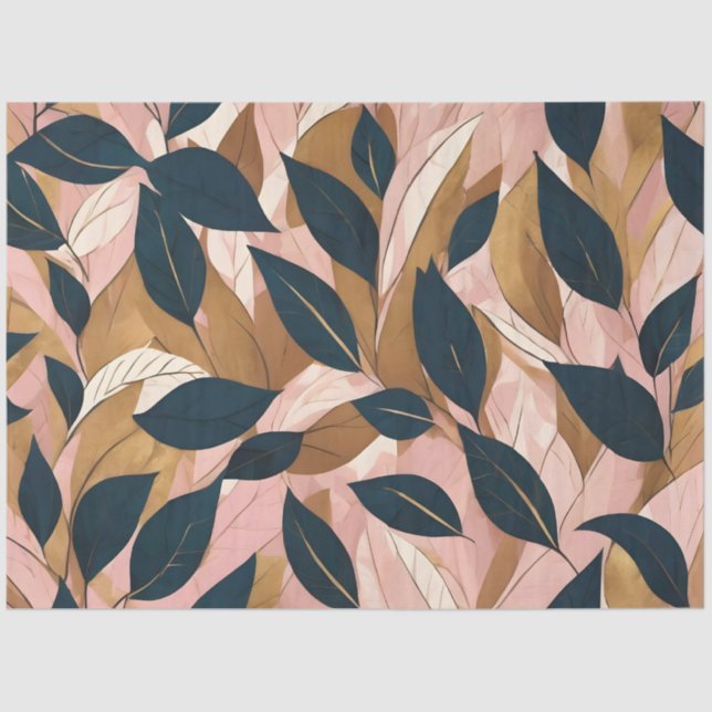 Papier Mousseline Blush Pink Gold Boho Collection Feuille tendance (Recto)