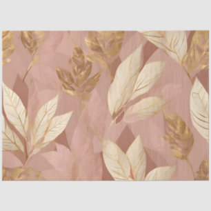 Papier Mousseline Blush Pink Gold Collection Feuille tendance Boho