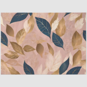 Papier Mousseline Blush Rose or Boho Feuilles Collection populaire