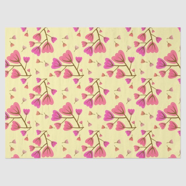 Papier Mousseline Blushing Petals Decorative Tissue Paper (Recto)