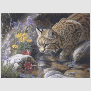 Papier Mousseline Bobcat avec découpage Fleur sauvage