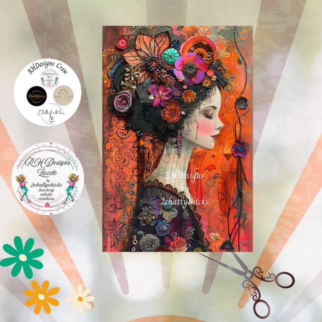 Papier Mousseline Bohemia Tapestry Hippie Decoupage (Créateur téléchargé)