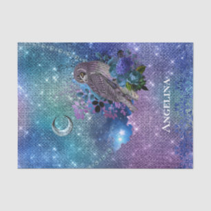 Papier Mousseline Boho Blue Purple Owen Moon