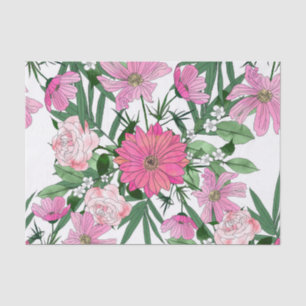 Papier Mousseline Boho chic jardin fleuri design