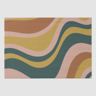 Papier Mousseline Boho Earth Tones tendance moderne Motif Abstrait