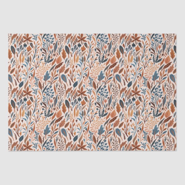 Papier Mousseline Boho Fall Leaves (Recto)