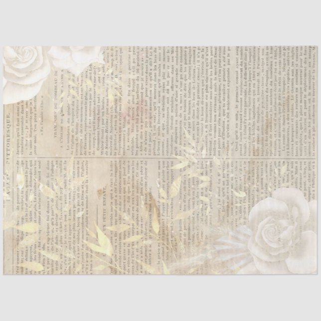 Papier Mousseline Boho Floral Ephemera Design Series #1 (Recto)