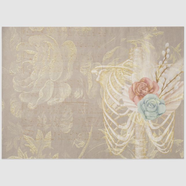 Papier Mousseline Boho Floral Ephemera Design Series #11 (Recto)