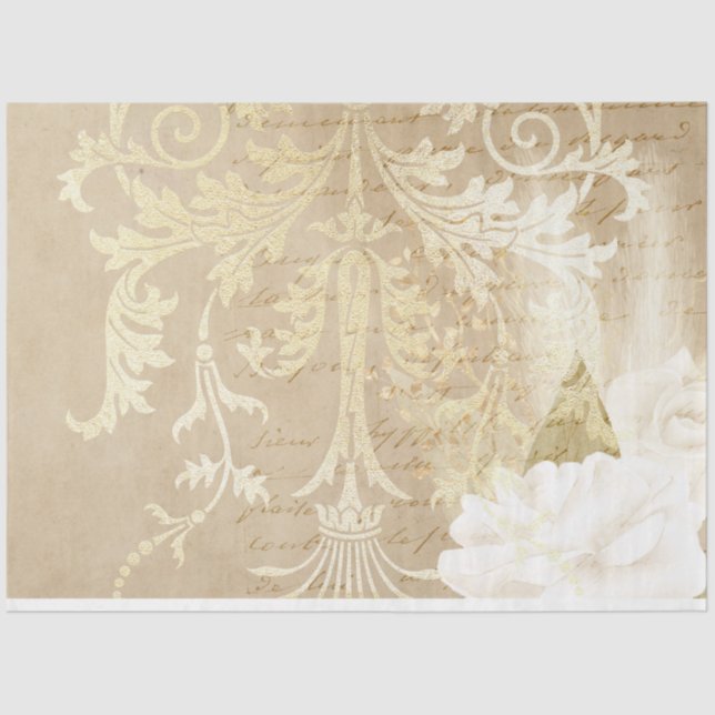 Papier Mousseline Boho Floral Ephemera Design Series #12 (Recto)