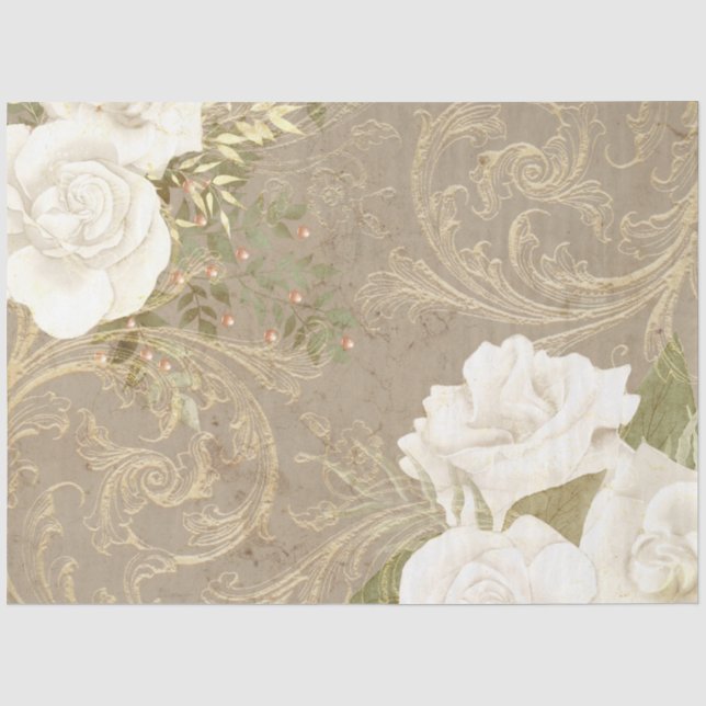 Papier Mousseline Boho Floral Ephemera Design Series #8 (Recto)