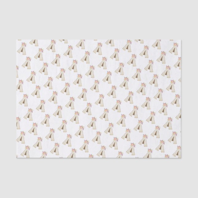 Papier Mousseline Boho Floral Tribal Teepee Girl (Recto)