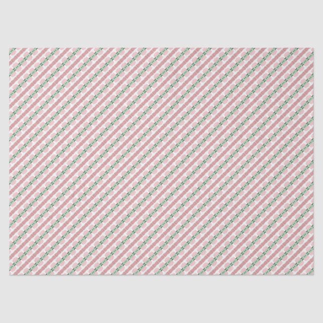 Papier Mousseline Boho Funky Retro Eclectique Pastel Stripe de Noël (Recto)