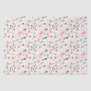 Papier Mousseline Boho moderne aquarelle florale