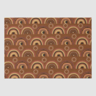 Papier Mousseline Boho Mystic Eye Rainbow Brown Arrière - plan