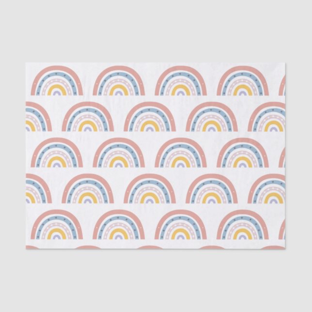 Papier Mousseline Boho Rainbow Pastel (Recto)
