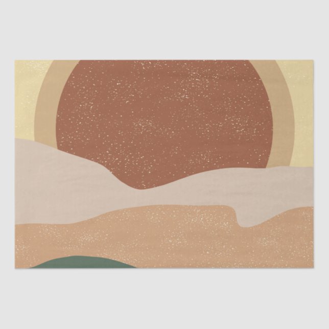 Papier Mousseline Boho Sunset esthétique Art Moderne (Recto)