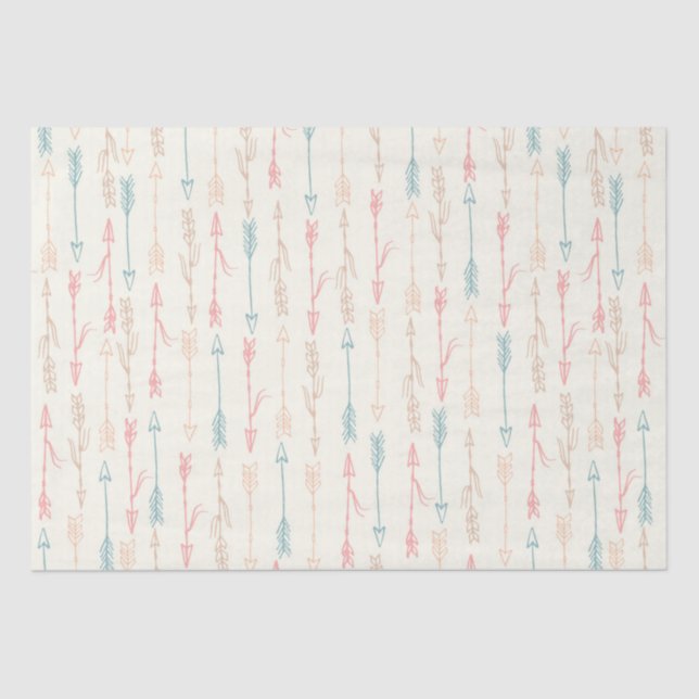 Papier Mousseline Boho Tribal Pastel Arrow Genre Neutre (Recto)