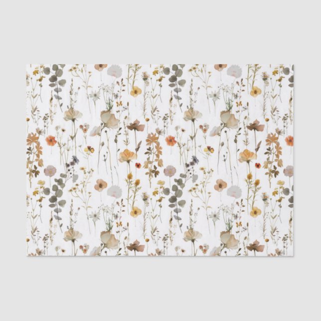 Papier Mousseline Boho Wildflower (Recto)