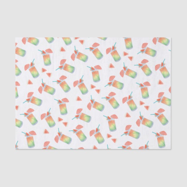 Papier Mousseline Boissons d'été (Recto)