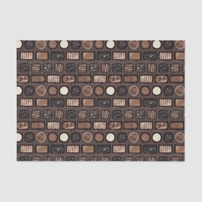 Papier Mousseline Boîte de papier de tissus de chocolat (Recto)