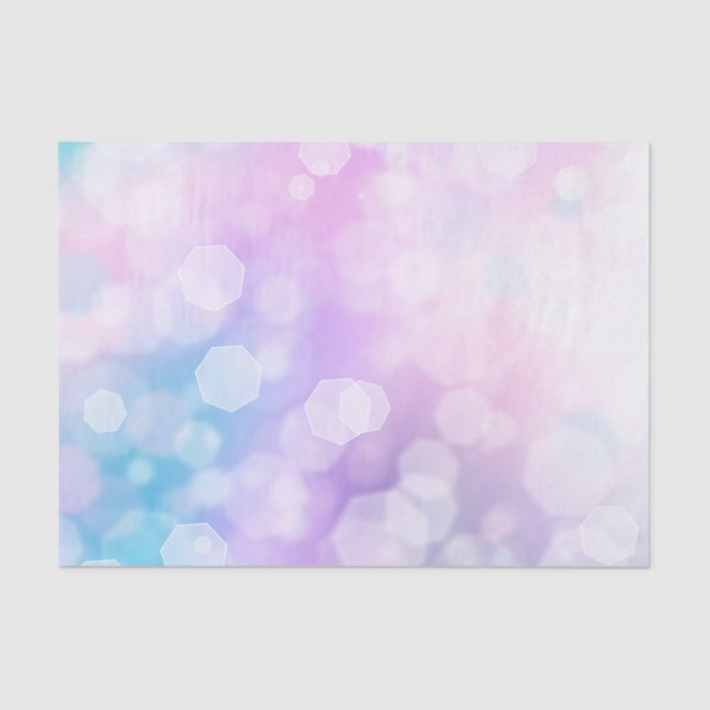 Papier Mousseline Bokeh glamoureux bleu et violet (Recto)