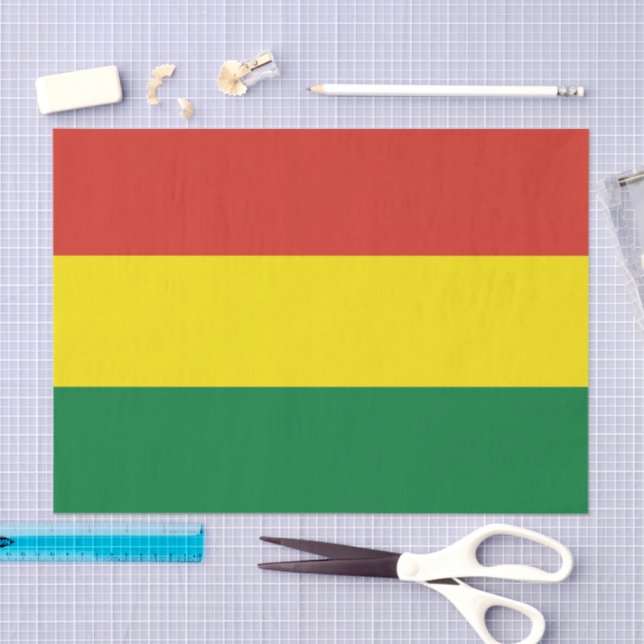 Papier Mousseline Bolivia tissue paper, Bolivian Flag tissue paper (Artisanat)